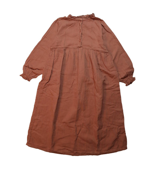 A Brown Long Sleeve Dresses from Marlot Paris in size 6T for girl. (Front View)