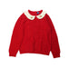 A Red Knit Sweaters from Les Enphants in size 8Y for girl. (Front View)