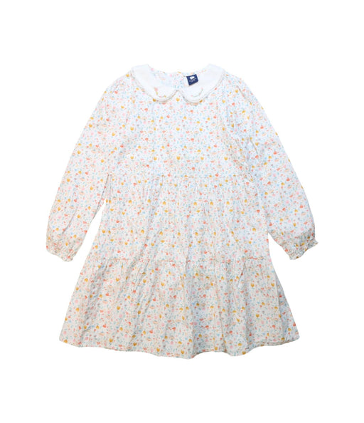 A White Long Sleeve Dresses from Les Enphants in size 8Y for girl. (Front View)