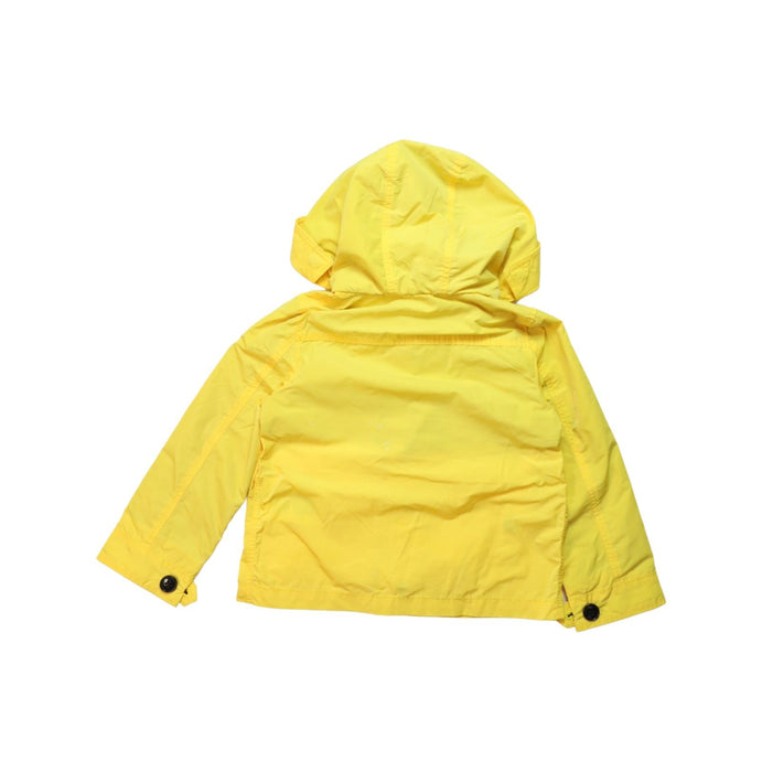 A Yellow Rain Jackets from Burberry in size 2T for boy. (Back View)