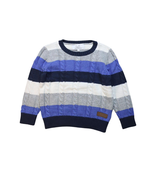 A Multicolour Knit Sweaters from Chickeeduck in size 4T for boy. (Front View)