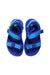 A Blue Sandals from New Balance in size 4T for boy. (Back View)