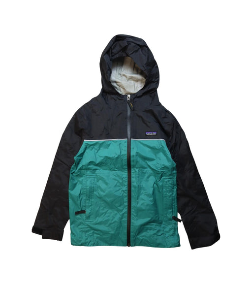 A Green Lightweight Jackets from Patagonia in size 7Y for neutral. (Front View)