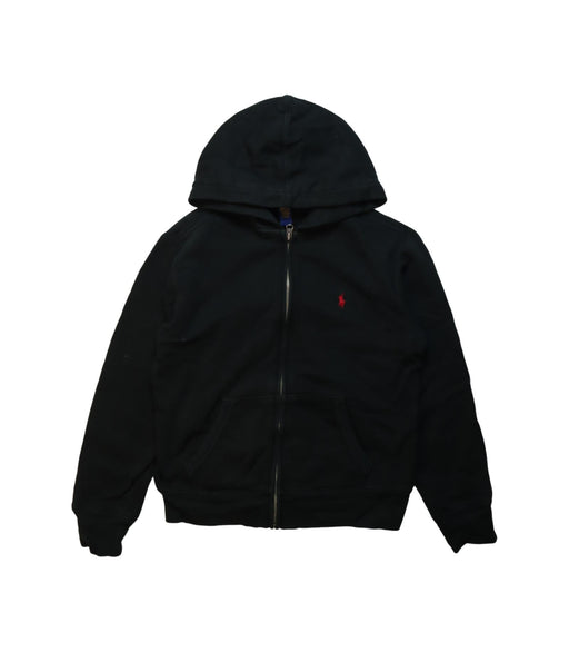 A Black Zippered Sweatshirts from Polo Ralph Lauren in size 10Y for neutral. (Front View)