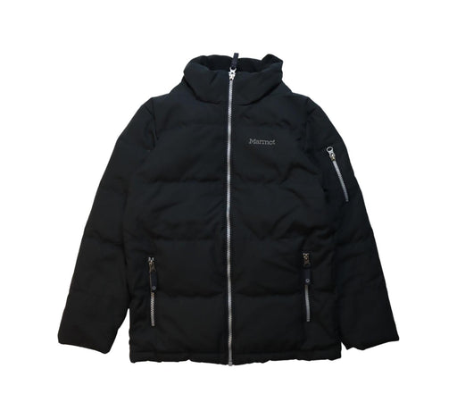 A Black Puffer/Quilted Jackets from Marmot in size 8Y for neutral. (Front View)