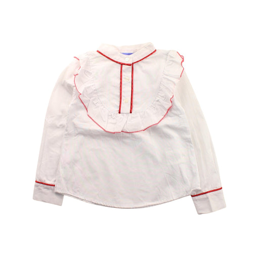 A White Long Sleeve Tops from Stella Jean Kids in size 4T for girl. (Front View)