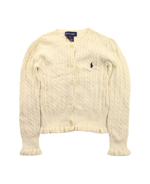 A Ivory Cardigans from Ralph Lauren in size 5T for girl. (Front View)