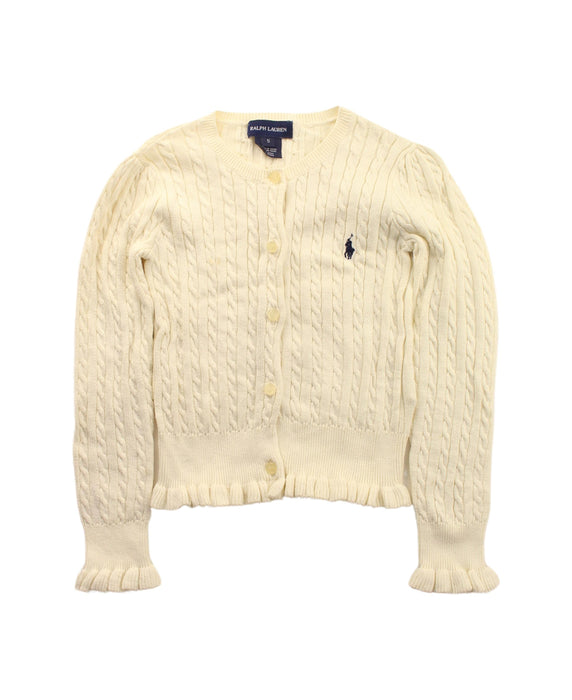 A Ivory Cardigans from Ralph Lauren in size 5T for girl. (Front View)