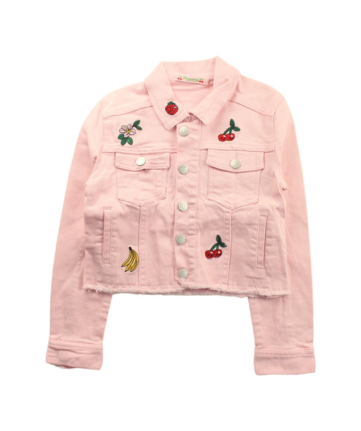 A Pink Lightweight Jackets from Bonpoint in size 5T for girl. (Front View)