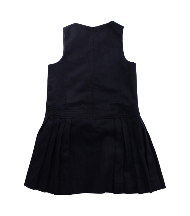 A Navy Sleeveless Dresses from Cyrillus in size 6T for girl. (Back View)