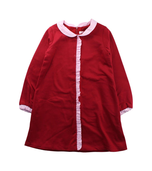A Red Long Sleeve Dresses from Gusella in size 6T for girl. (Front View)
