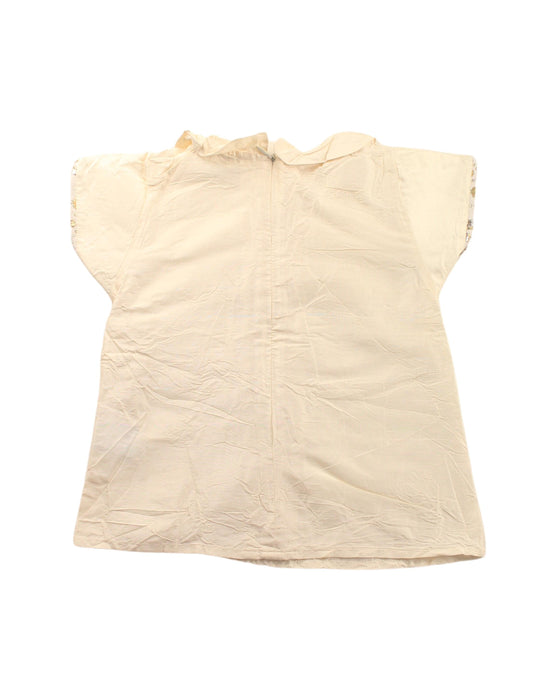 A White Short Sleeve Tops from Gusella in size 6T for girl. (Back View)