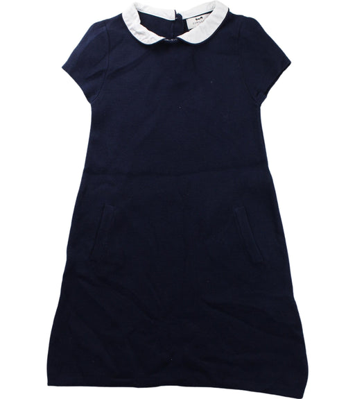 A Blue Short Sleeve Dresses from Cyrillus in size 6T for girl. (Front View)