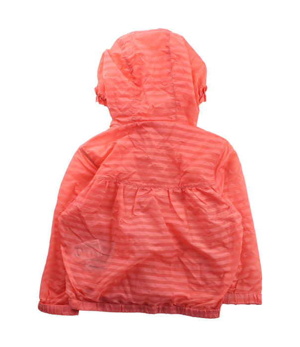 A Orange Lightweight Jackets from Chickeeduck in size 2T for girl. (Back View)