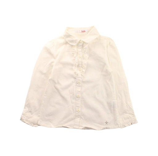 A White Long Sleeve Shirts from ELLE in size 2T for girl. (Front View)