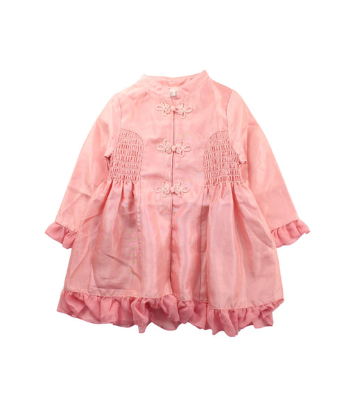 A Pink Long Sleeve Dresses from Mides in size 4T for girl. (Front View)