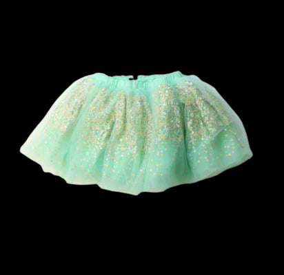 A Green Tulle Skirts from Retykle in size 2T for girl. (Front View)
