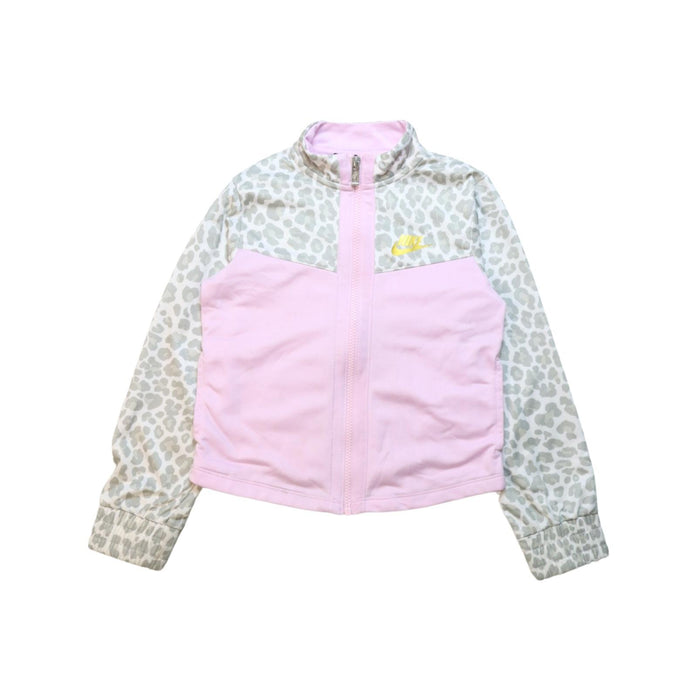 A Multicolour Lightweight Jackets from Nike in size 6T for girl. (Front View)