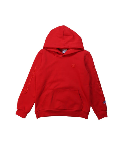 A Red Hooded Sweatshirts from Champion in size 14Y for neutral. (Front View)