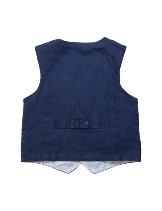 A Navy Suit Vests from Monsoon in size 6T for boy. (Back View)