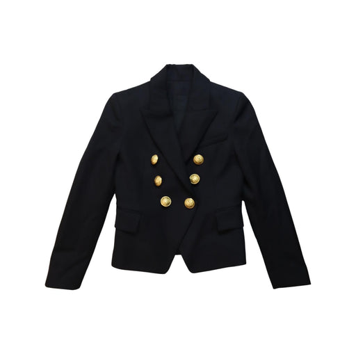A Black Blazers from Balmain in size 8Y for girl. (Front View)