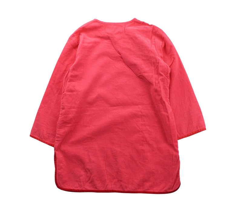 A Red Long Sleeve Dresses from Tang'Roulou in size 4T for girl. (Back View)