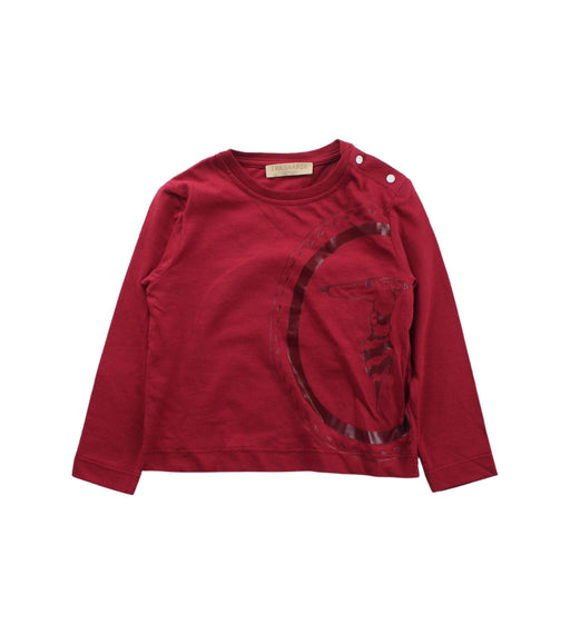 A Red Long Sleeve T Shirts from Trussardi in size 6-12M for boy. (Front View)