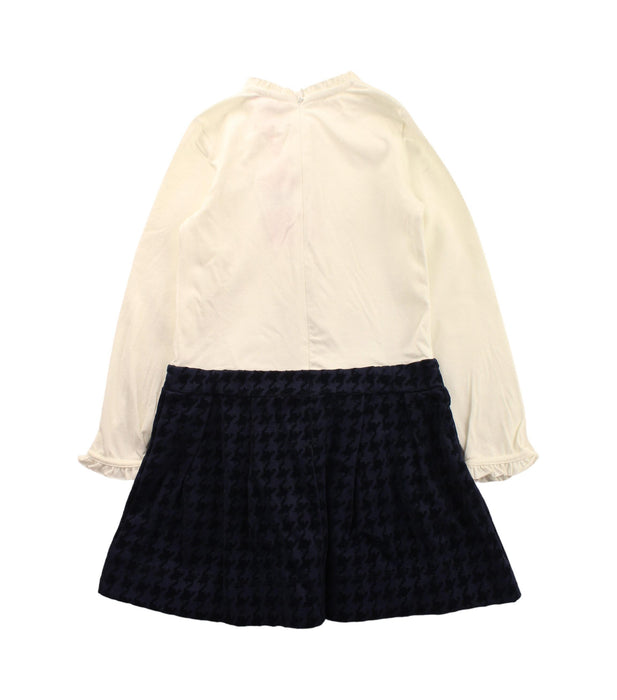 A White Long Sleeve Dresses from Lili Gaufrette in size 6T for girl. (Back View)