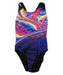 A Black Swimsuits from Speedo in size 8Y for girl. (Front View)