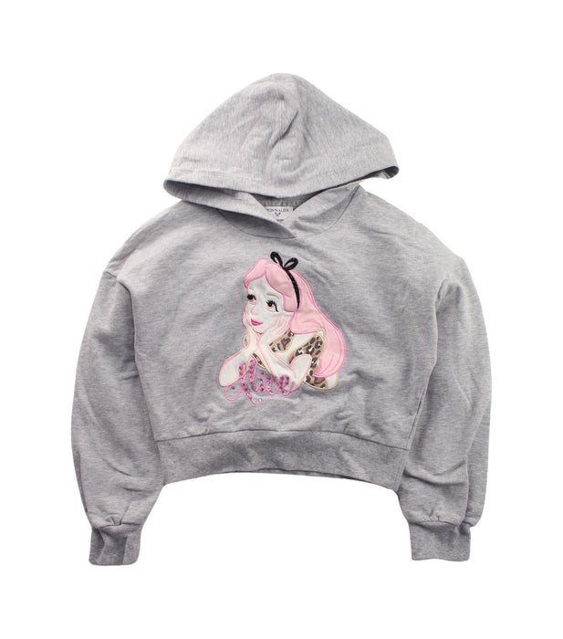 A Grey Hooded Sweatshirts from Monnalisa in size 8Y for girl. (Front View)
