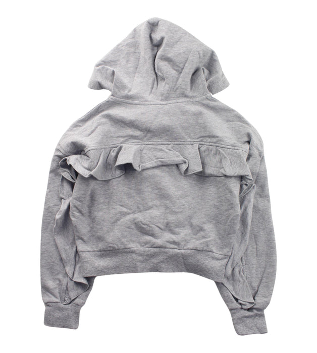 A Grey Hooded Sweatshirts from Monnalisa in size 8Y for girl. (Back View)