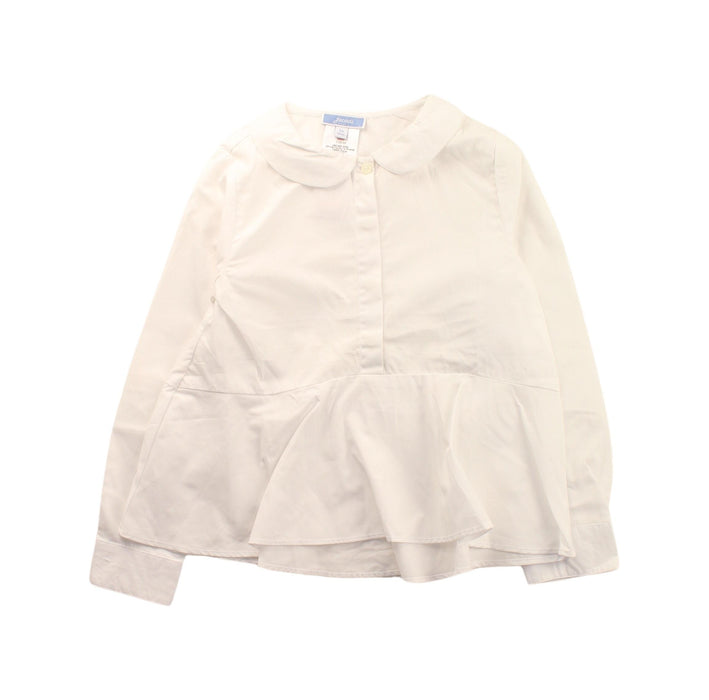 A White Long Sleeve Tops from Jacadi in size 5T for girl. (Front View)