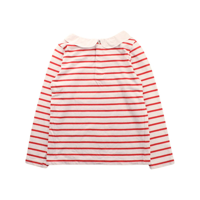 A Red Long Sleeve Tops from Jacadi in size 6T for girl. (Back View)