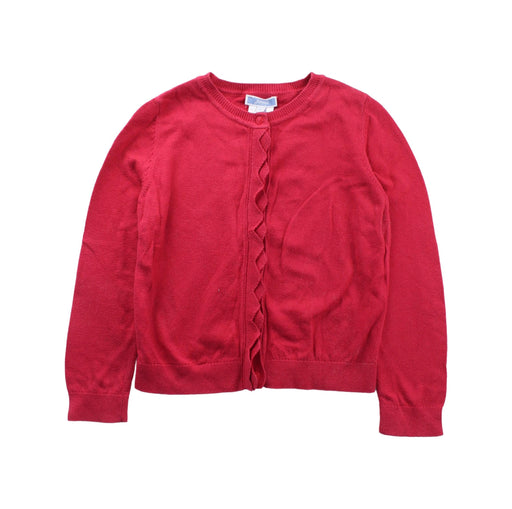 A Red Cardigans from Jacadi in size 6T for girl. (Front View)
