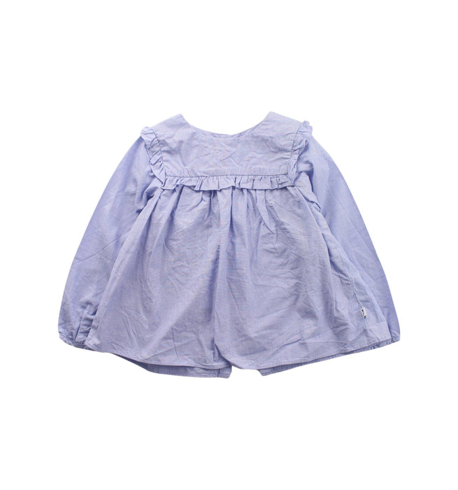 A Blue Long Sleeve Tops from Jacadi in size 2T for girl. (Front View)