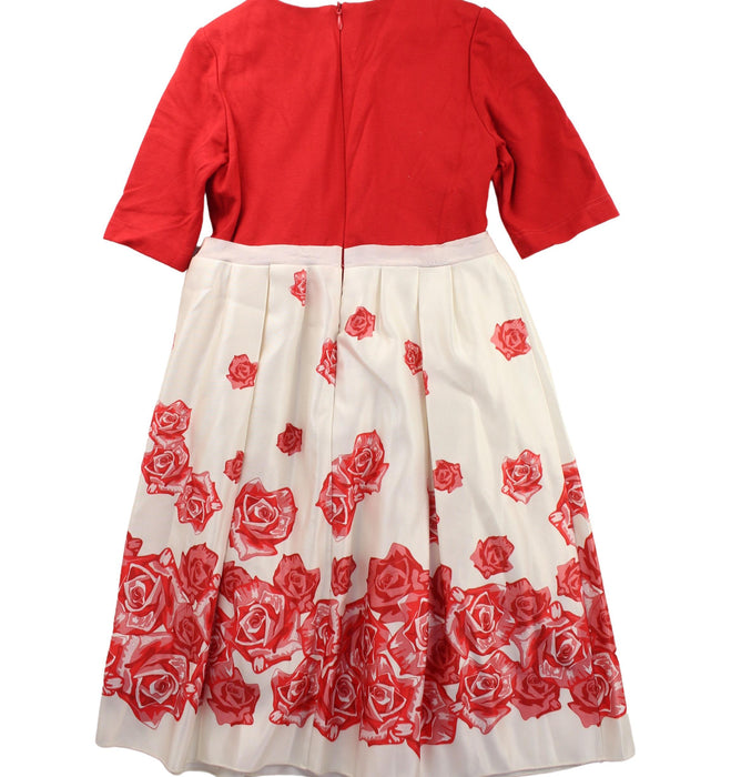 A Red Short Sleeve Dresses from I Pinco Pallino in size 7Y for girl. (Back View)