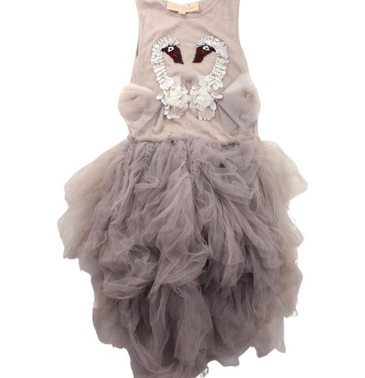 A Taupe Sleeveless Dresses from Tutu Du Monde in size 2T for girl. (Front View)