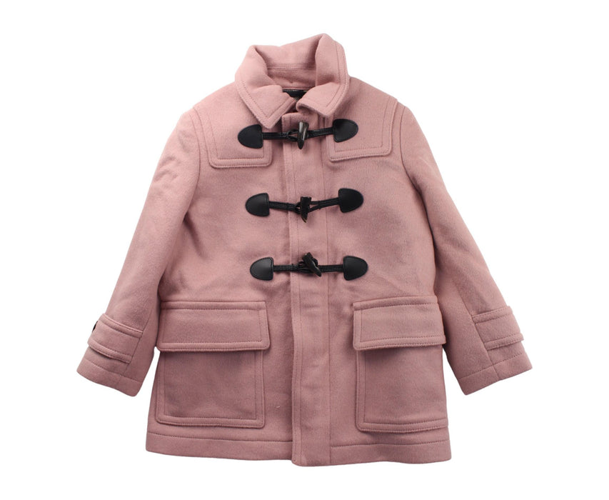 A Pink Coats from Burberry in size 4T for girl. (Front View)