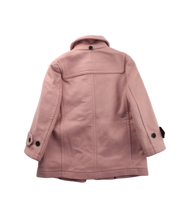 A Pink Coats from Burberry in size 4T for girl. (Back View)