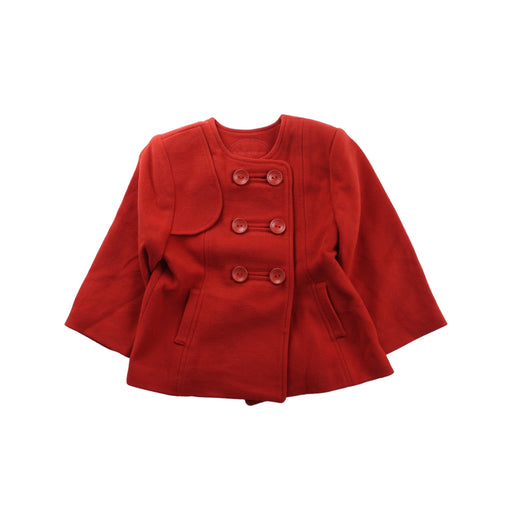 A Red Coats from Tutto Piccolo in size 2T for girl. (Front View)