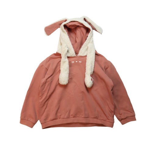 A Beige Hooded Sweatshirts from Naomi Wear in size 6T for girl. (Front View)