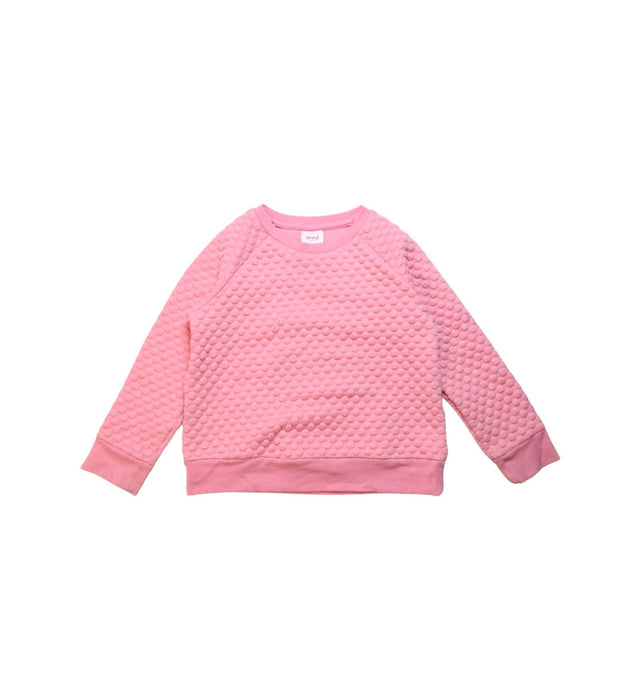 A Pink Crewneck Sweatshirts from Seed in size 6T for girl. (Front View)
