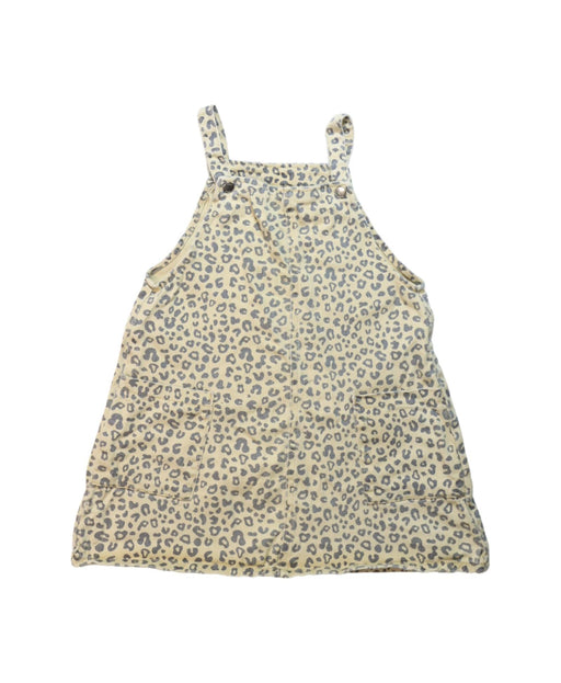 A Brown Overall Dresses from Seed in size 6T for girl. (Front View)