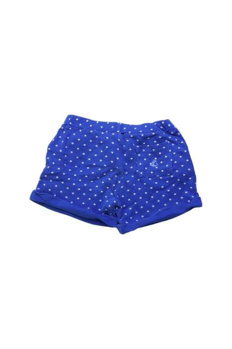 A Blue Shorts from Petit Bateau in size 12-18M for girl. (Back View)