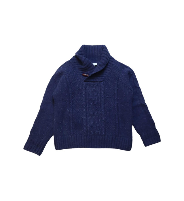A Navy Knit Sweaters from Jacadi in size 4T for boy. (Front View)