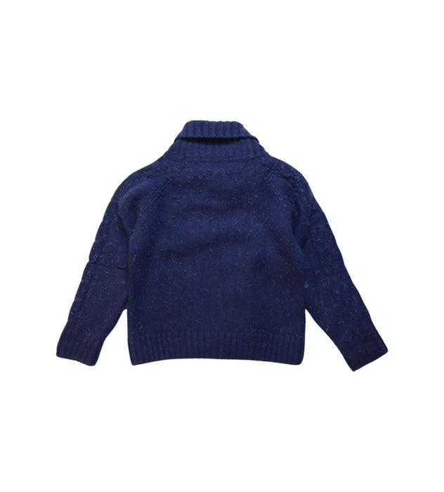 A Navy Knit Sweaters from Jacadi in size 4T for boy. (Back View)
