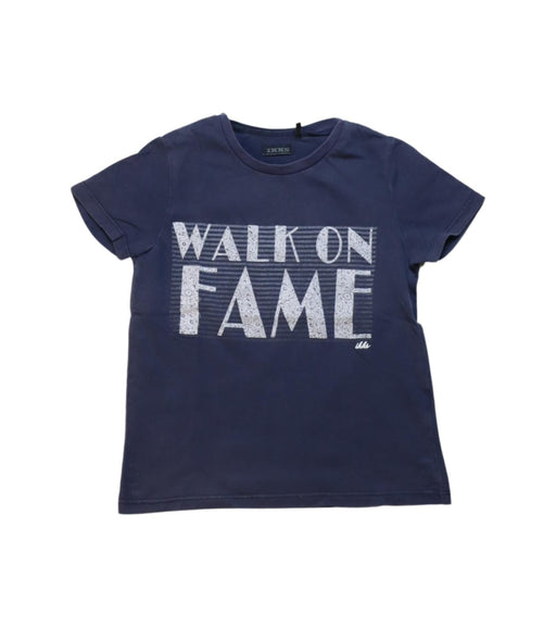 A Navy Short Sleeve T Shirts from IKKS in size 3T for girl. (Front View)