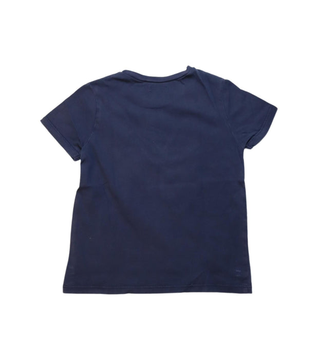 A Navy Short Sleeve T Shirts from IKKS in size 3T for girl. (Back View)