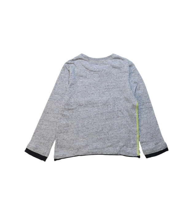 A Grey Long Sleeve T Shirts from IKKS in size 3T for girl. (Back View)