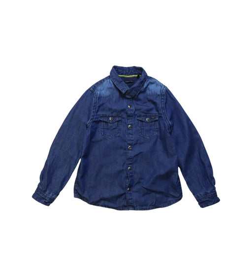 A Navy Long Sleeve Shirts from IKKS in size 3T for boy. (Front View)